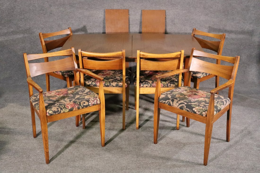 MERTON GERSHUN WALNUT DINING SET WITH 6 CHAIRS (1 of 20)