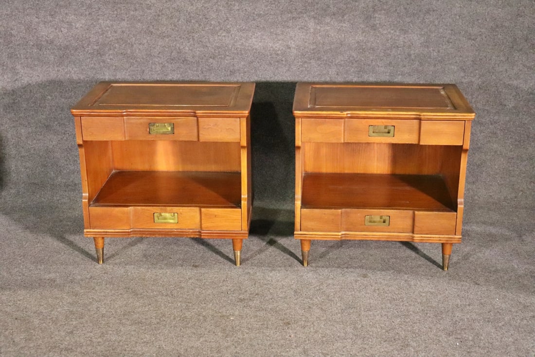 PAIR JOHN WIDDICOMB WALNUT NIGHT STANDS (1 of 10)