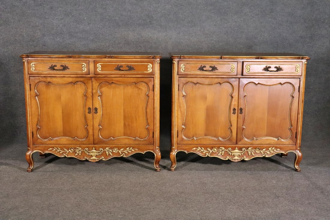 COMPANION PAIR WALNUT COUNTRY FRENCH BUFFETS (1 of 12)