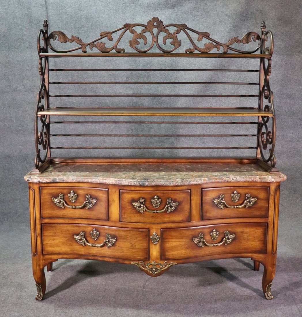 Henredon Marble Top Bakers Rack Auction