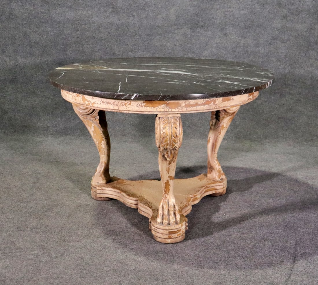 ROUND MARBLE TOP CENTER TABLE (1 of 13)