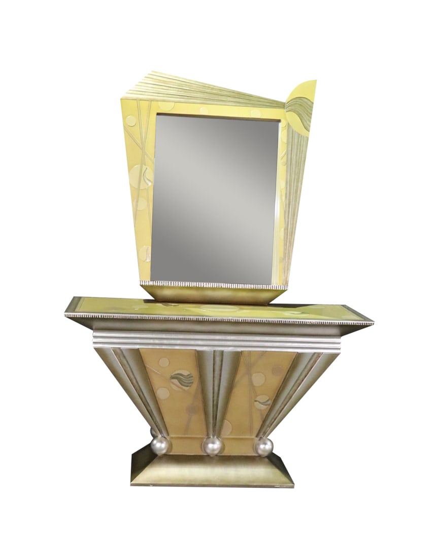 ABSTRACT WALL MIRROR WITH CONSOLE (1 of 12)