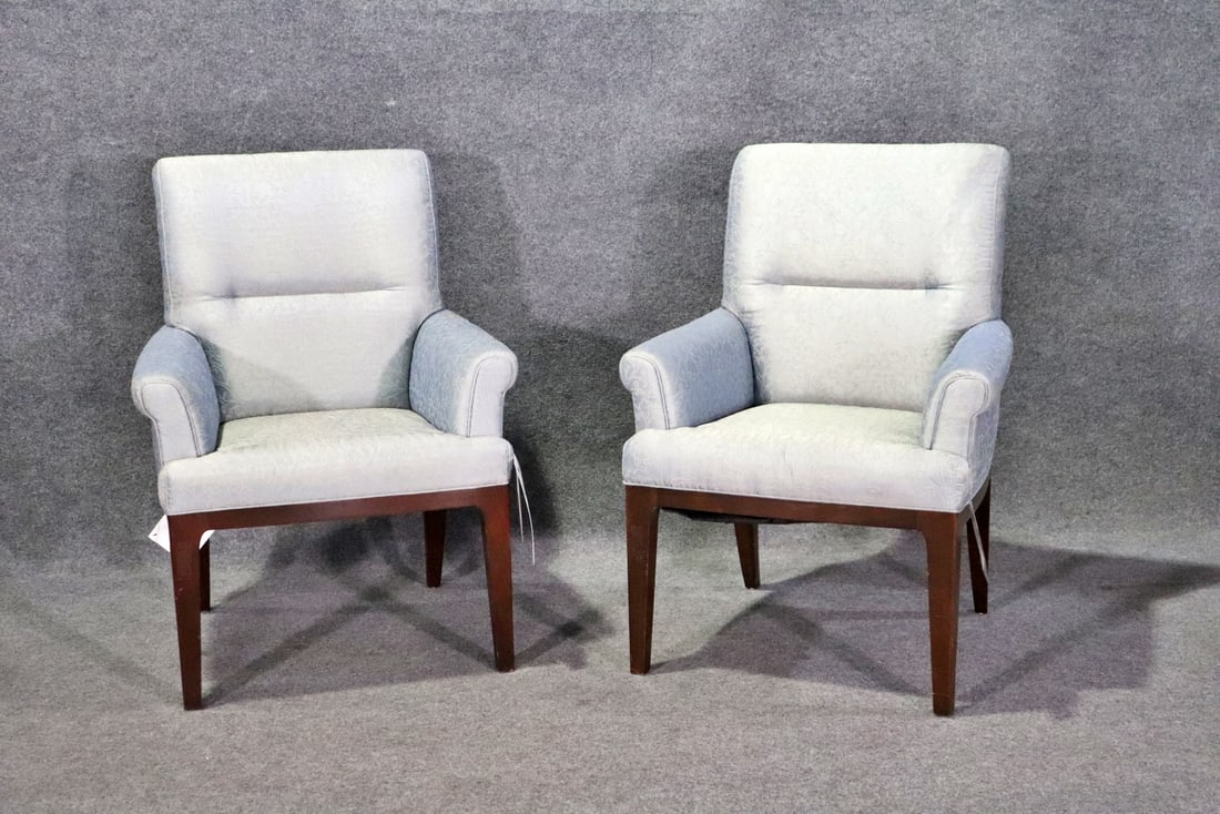 PAIR BAKER MID CENTURY MODERN ARM CHAIRS (1 of 8)