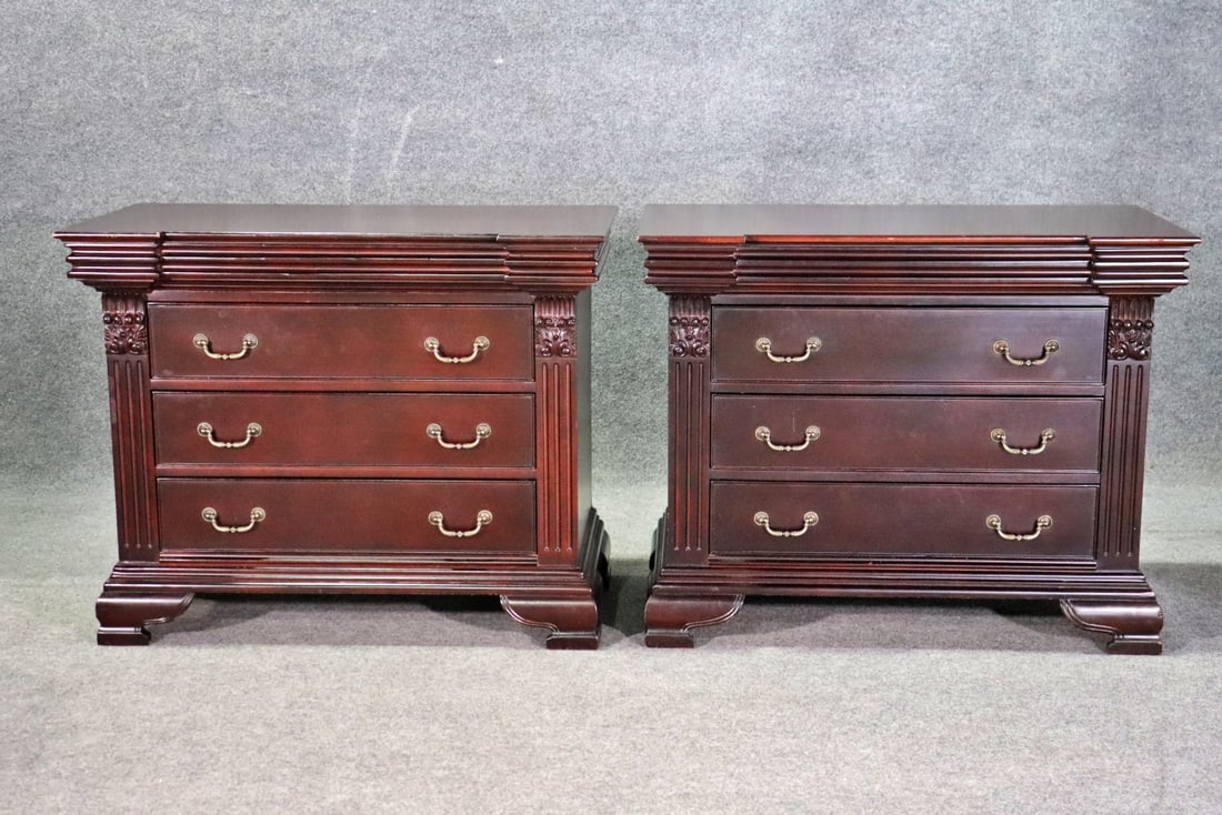 PAIR MAHOGANY CHEST OF DRAWERS (1 of 12)