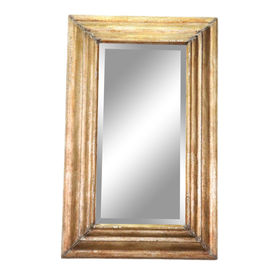 DISTRESSED GILT WALL HANGING MIRROR (1 of 8)