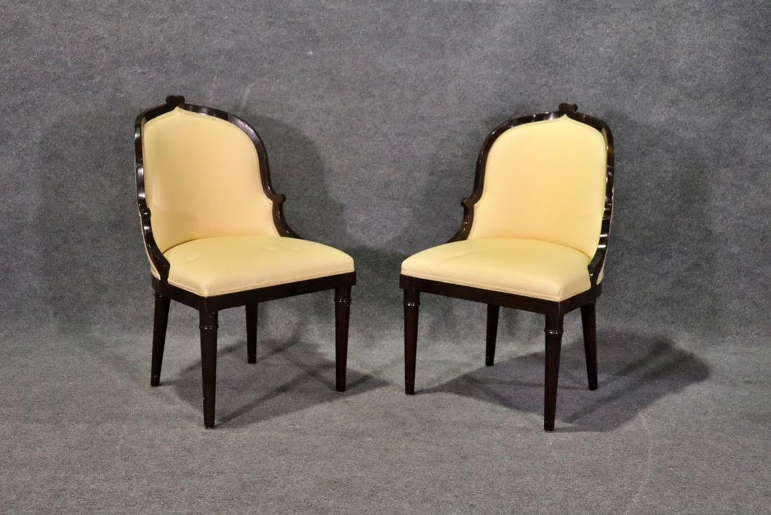PAIR  DESSIN FOURNIR FRENCH EMPIRE STYLE SIDE CHAIRS (1 of 12)