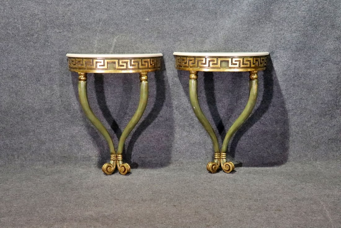 PAIR LOUIS XV STYLE WALL MOUNTED CONSOLE (1 of 10)