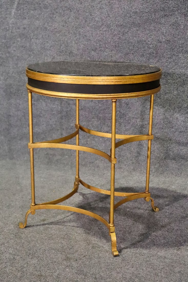 ITALIAN GILT MARBLE TOP END TABLE (1 of 9)