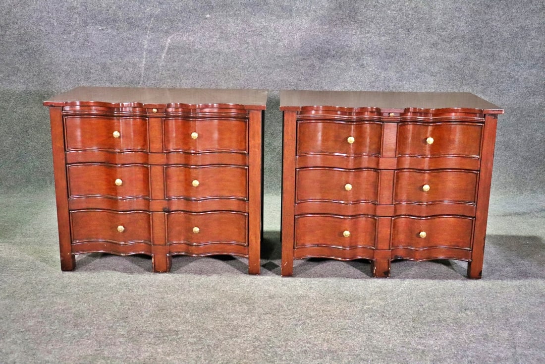 PAIR MARK DAVID SERPENTINE BACHELOR CHESTS (1 of 16)
