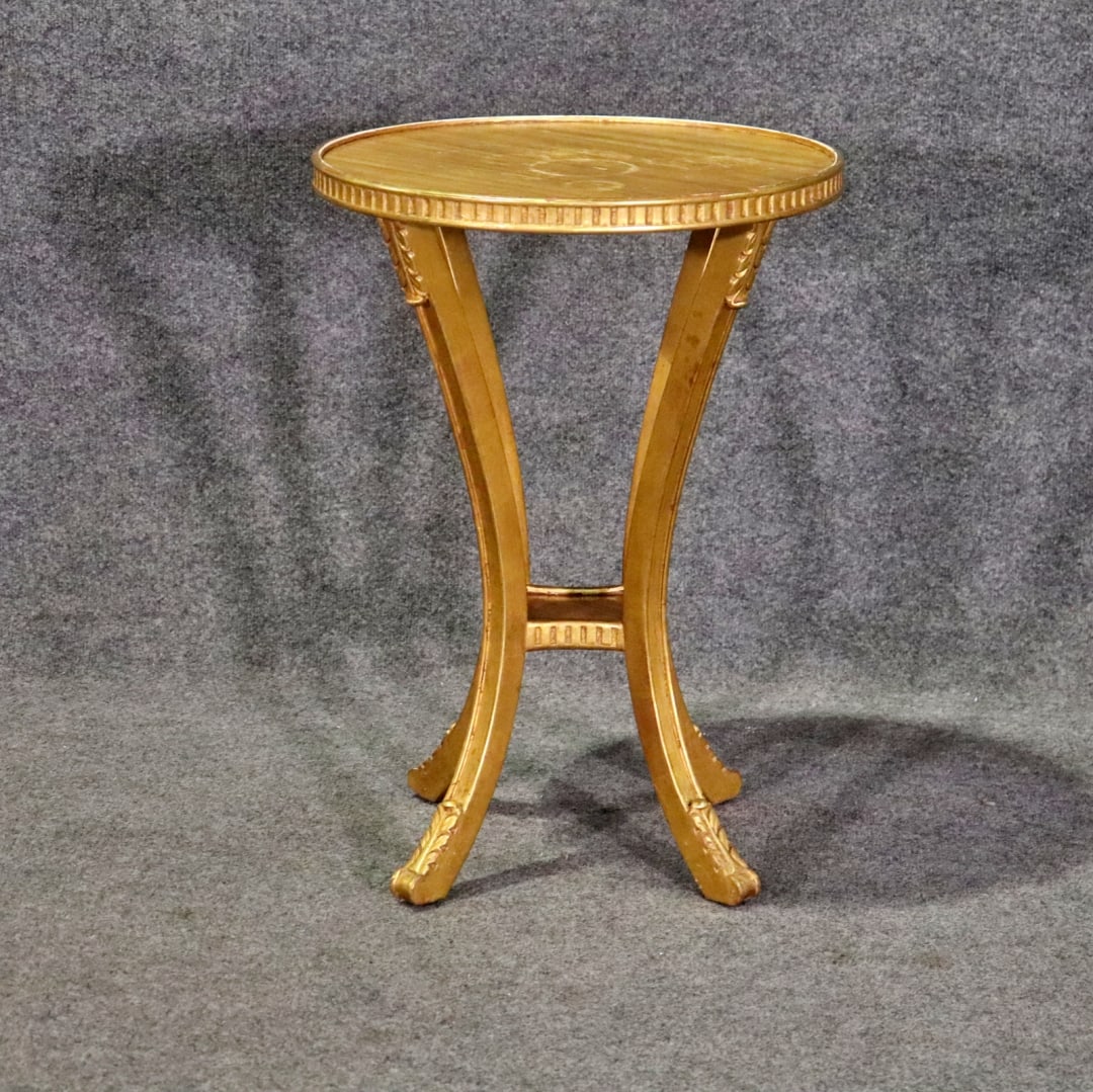 FRENCH GILT PEDESTAL TABLE (1 of 6)