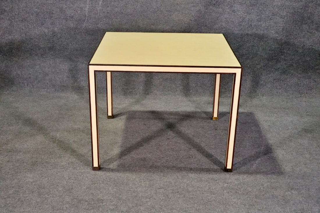 KARL SPRINGER STYLE LEATHER BREAKFAST/GAME TABLE (1 of 11)