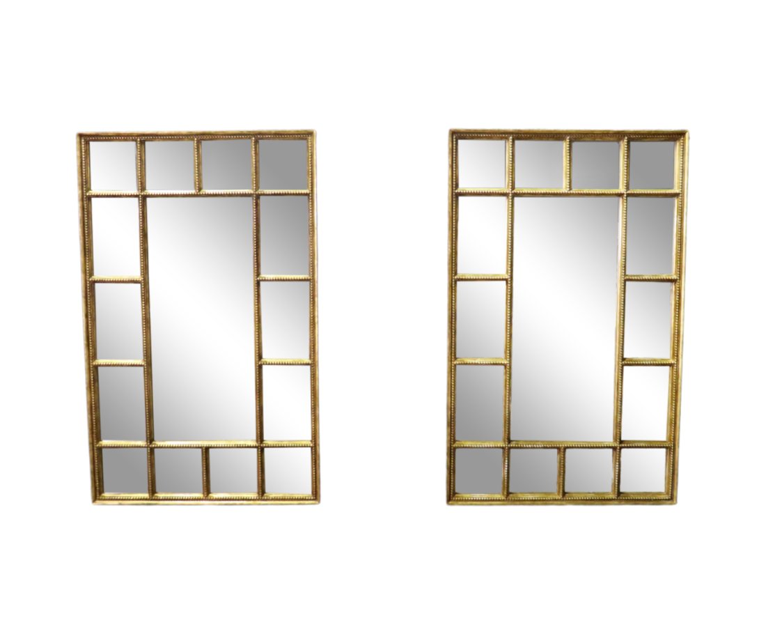 PAIR ADAMS STYLE GILT MIRRORS (1 of 11)
