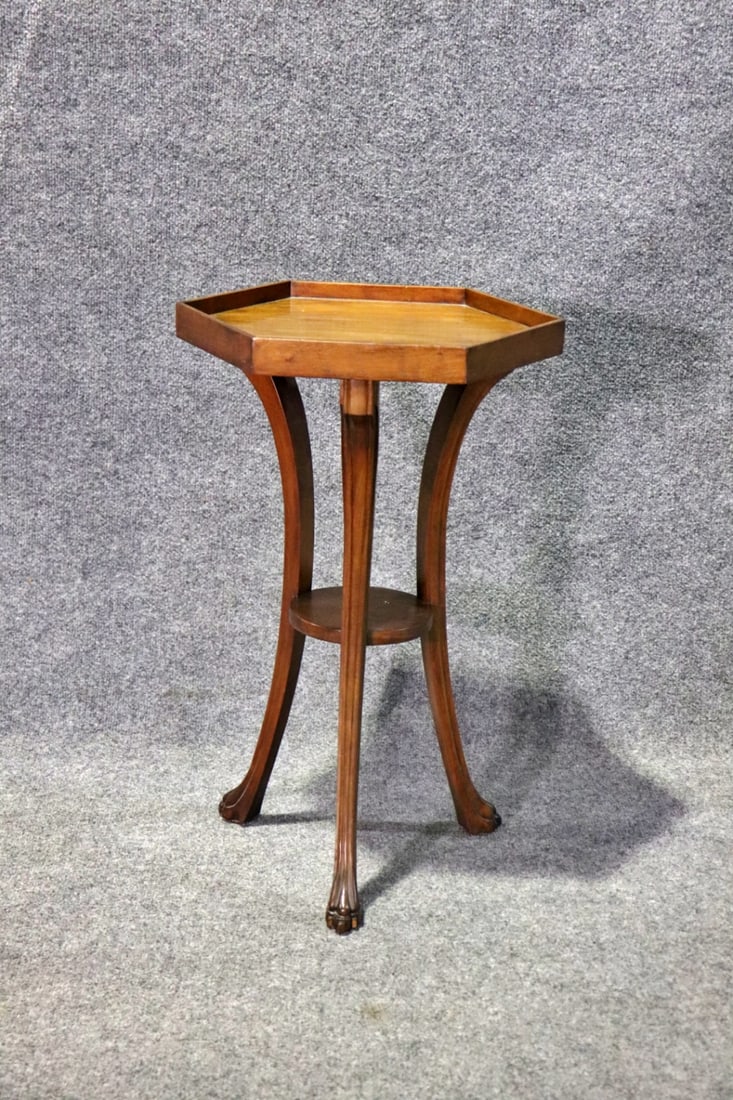 WALNUT TWO TIER END TABLE (1 of 6)