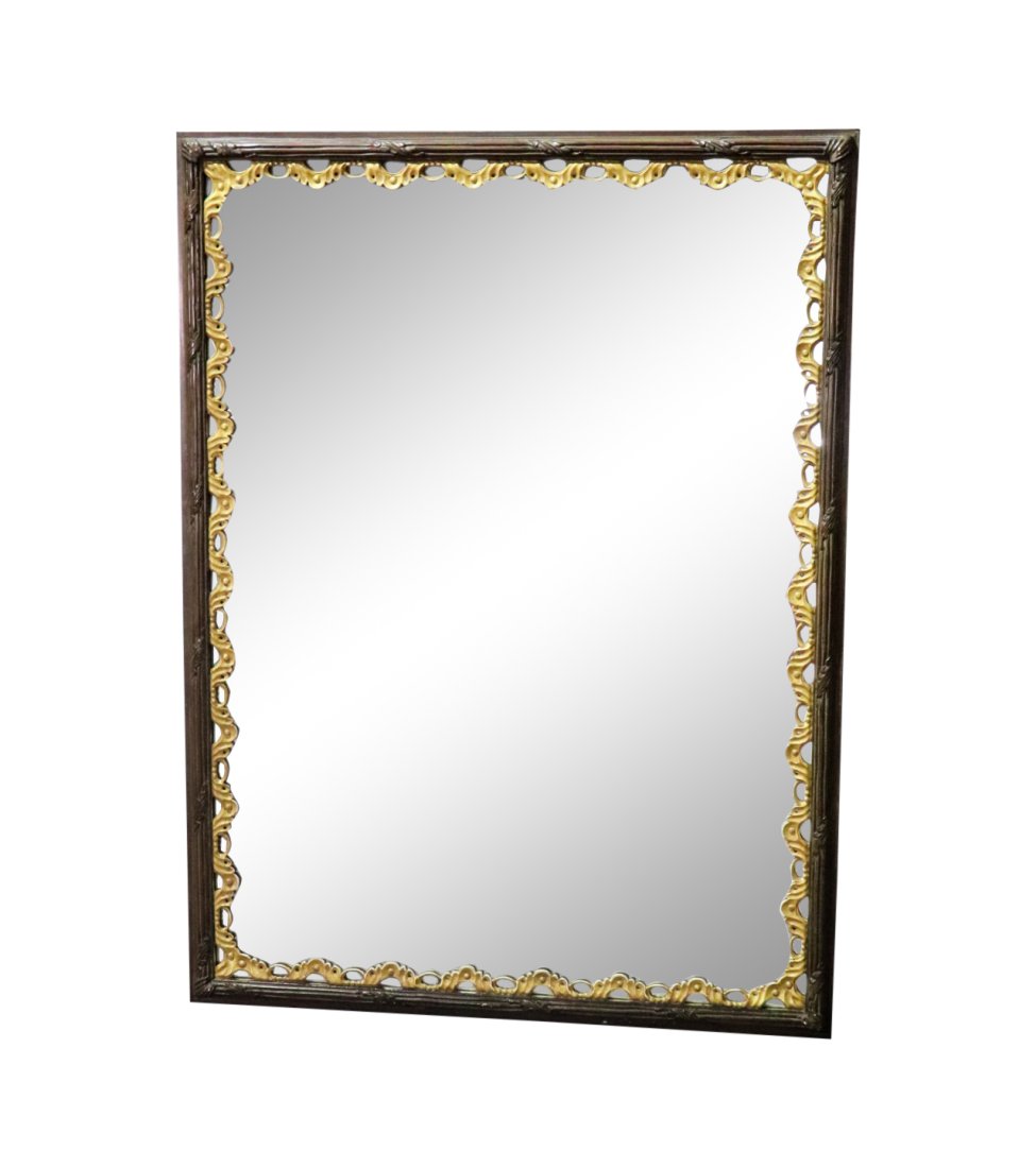 CARVED WOOD WALL HANGING MIRROR (1 of 8)