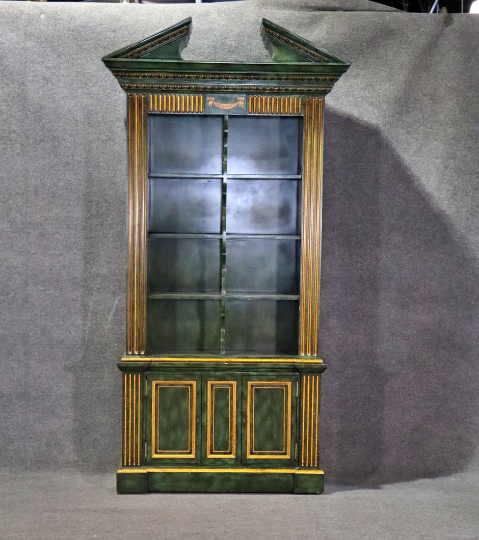 HOLLYWOOD REGENCY STYLE OPEN BOOKCASE/HUTCH ATTRIBUTED MAITLAND SMITH (1 of 17)