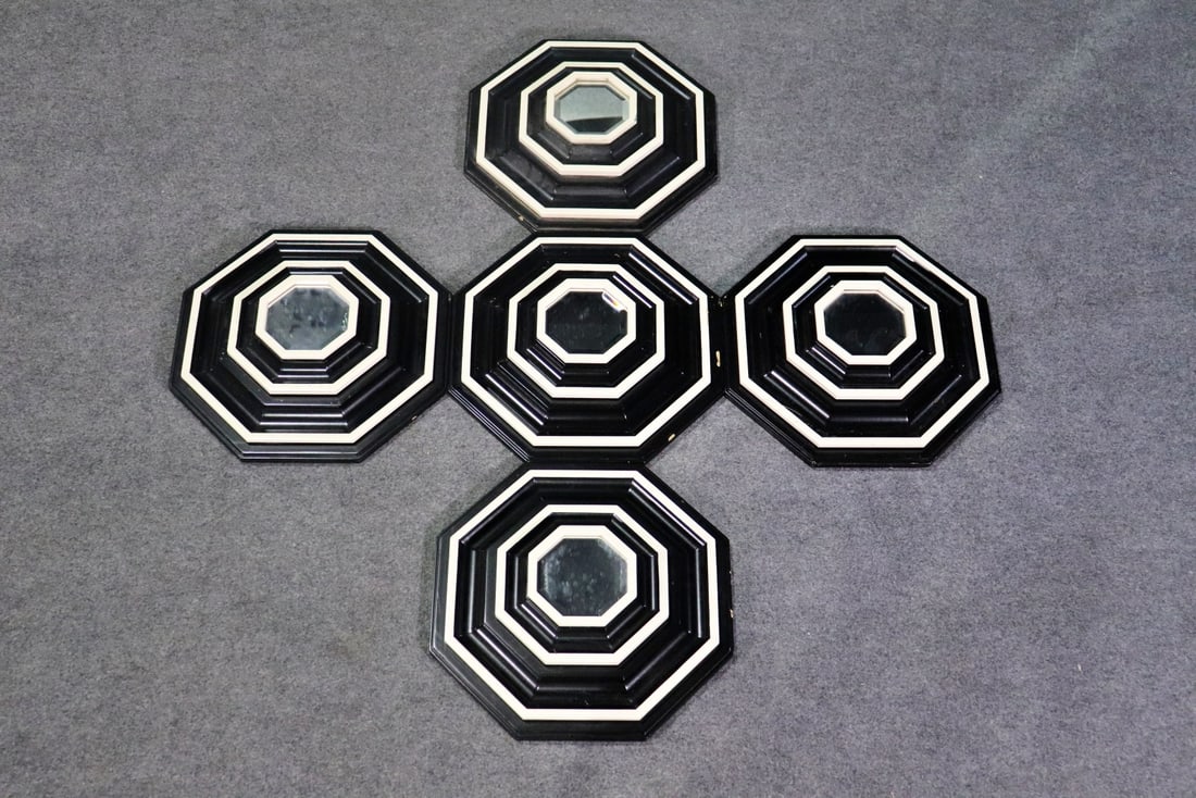5 MID CENTURY MODERN HEXAGONAL MIRRORS (1 of 11)