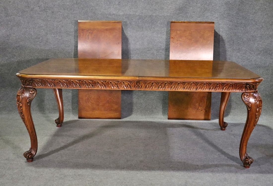 HENREDON BURL WALNUT DINING TABLE (1 of 15)
