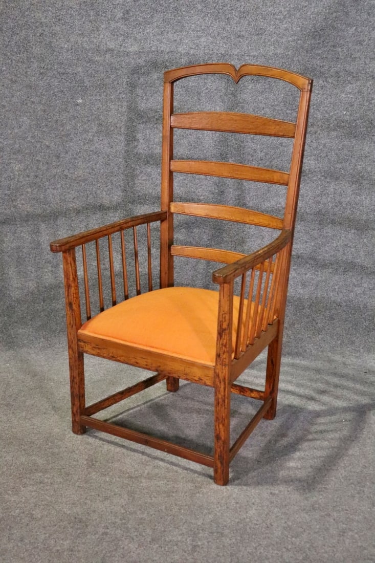 MISSIONARY 19TH C LADDER BACK CORNER CHAIR (1 of 15)