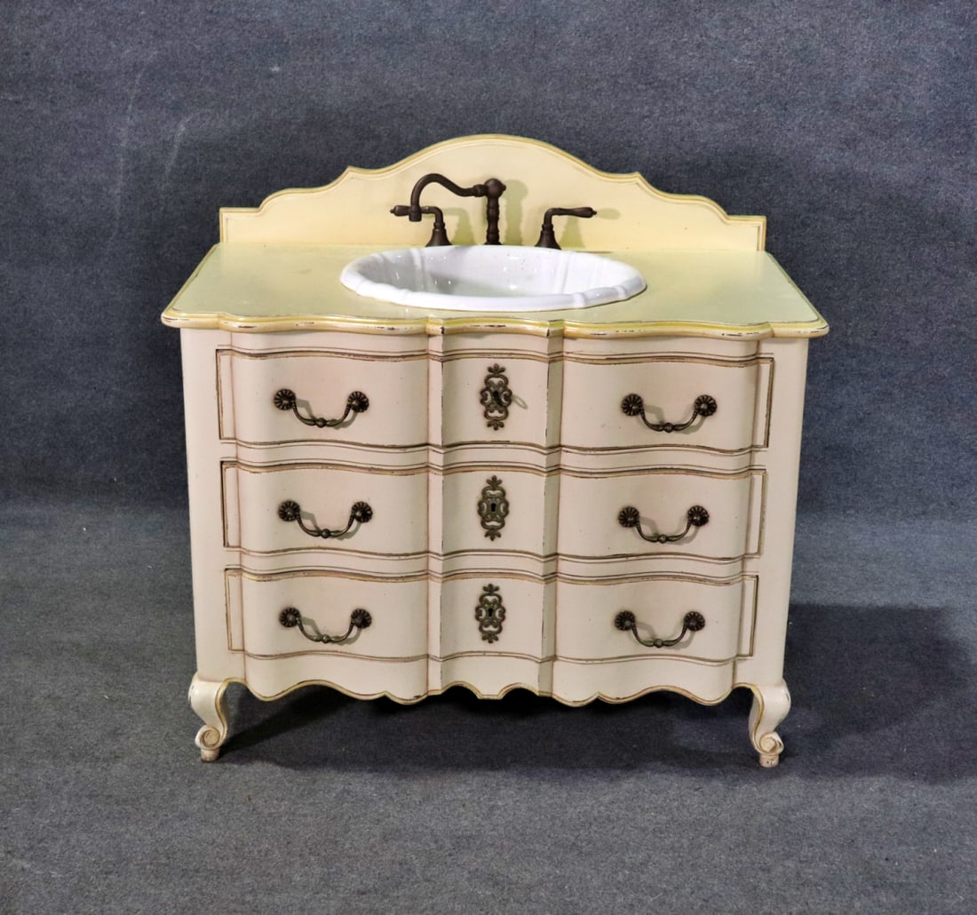 CUSTOM FRENCH PROVINCIAL COMMODE WITH SINK (1 of 14)