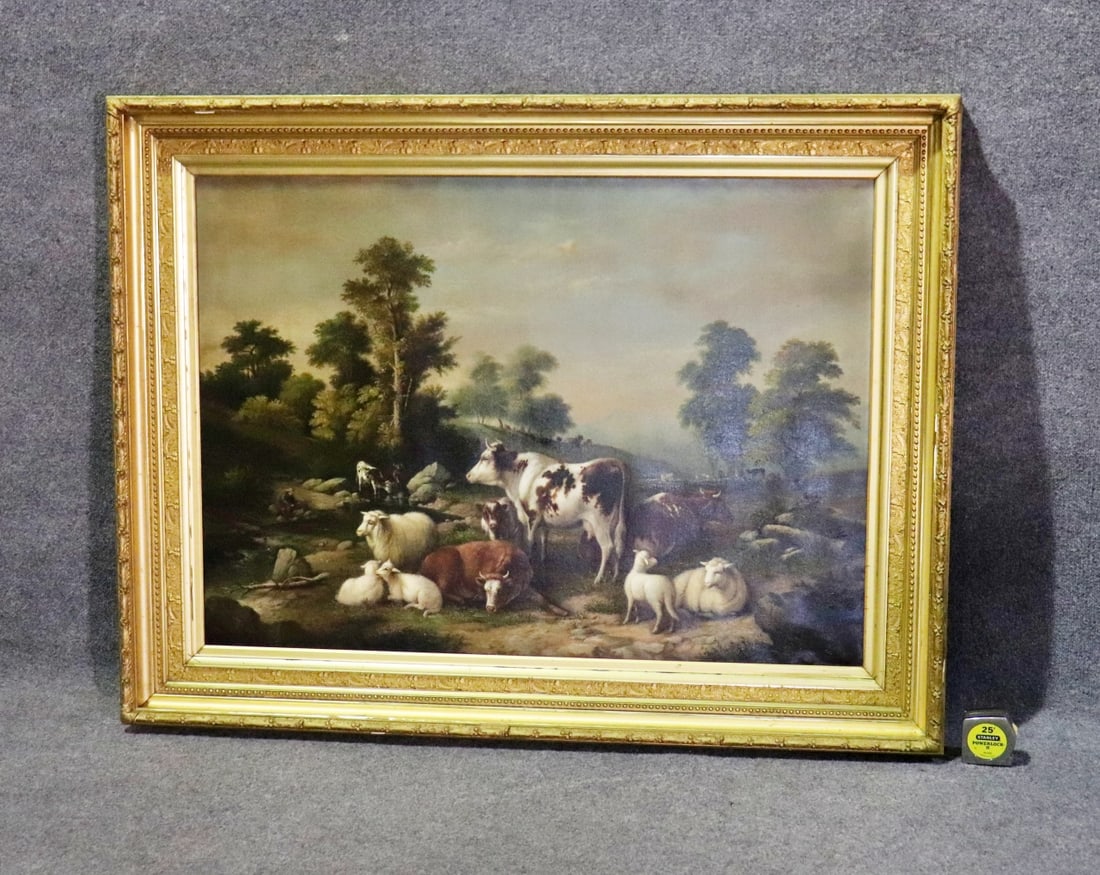 SUSAN C. WATERS OIL PAINTING COWS IN PASTURE (1 of 13)