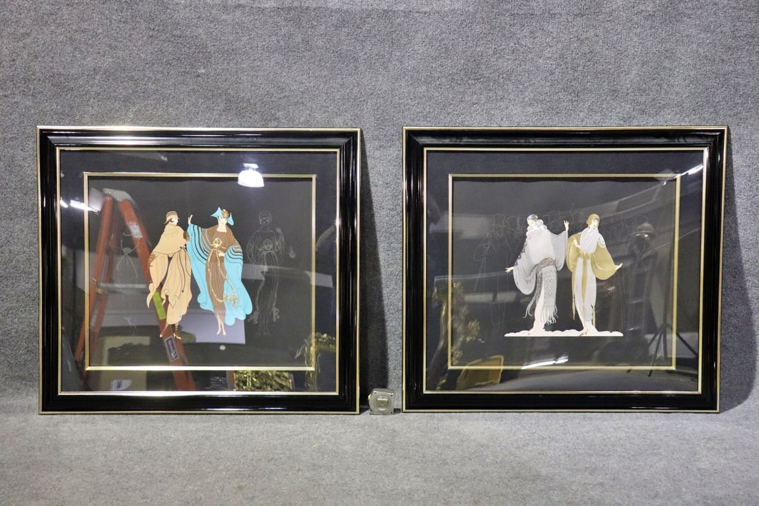 ERTE FOIL ART 2 PIECE SET "ON THE AVENUE" & "OPENING NIGHT" (1 of 12)