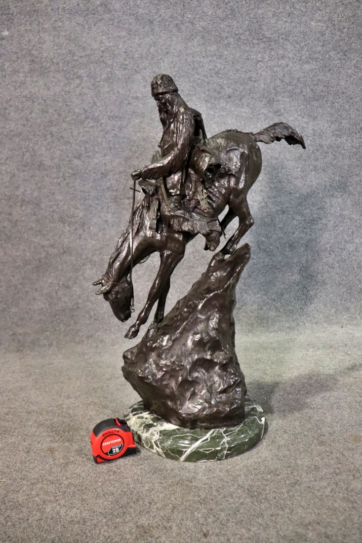 AFTER FREDERIC REMINGTON BRONZE MOUNTAIN MAN SCULPTURE (1 of 9)