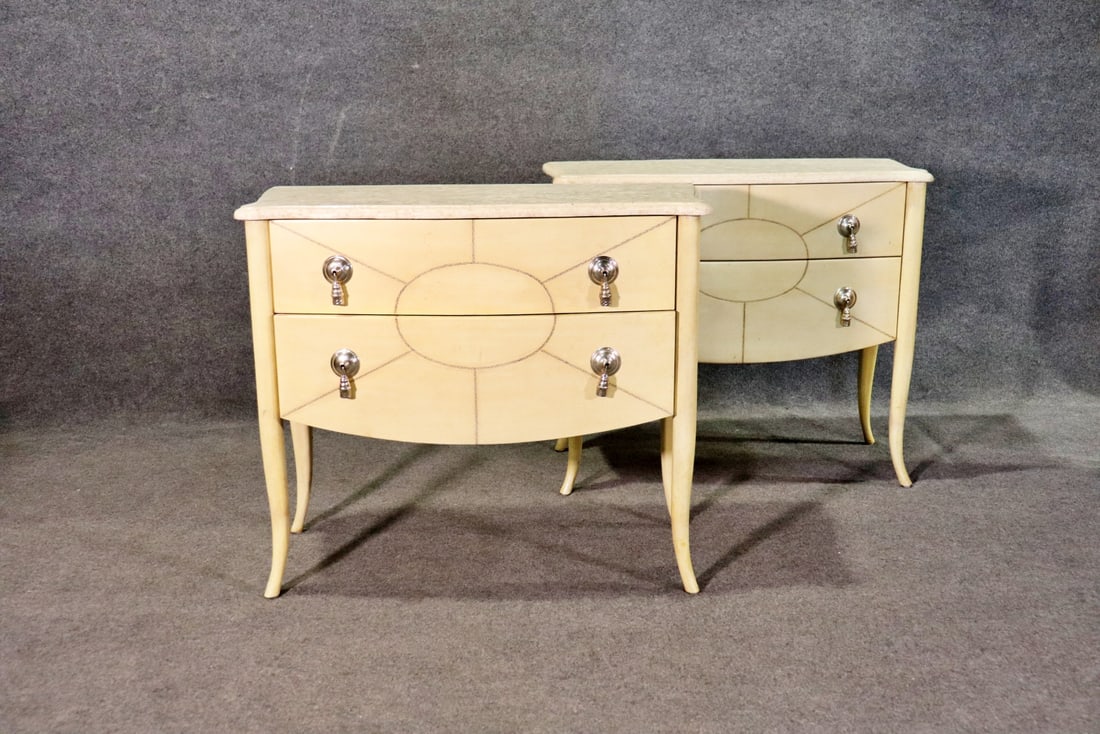 PAIR ART DECO STYLE END COMMODES (1 of 13)