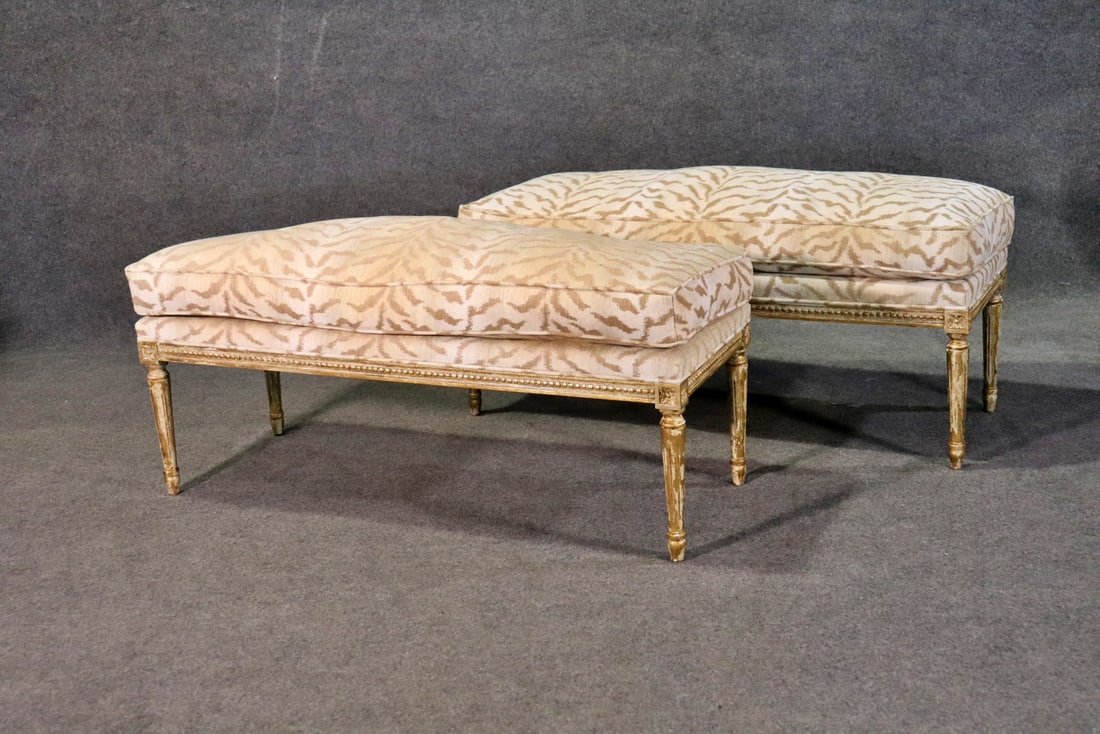 PAIR LOUIS XVI STYLE WINDOW BENCHES (1 of 7)