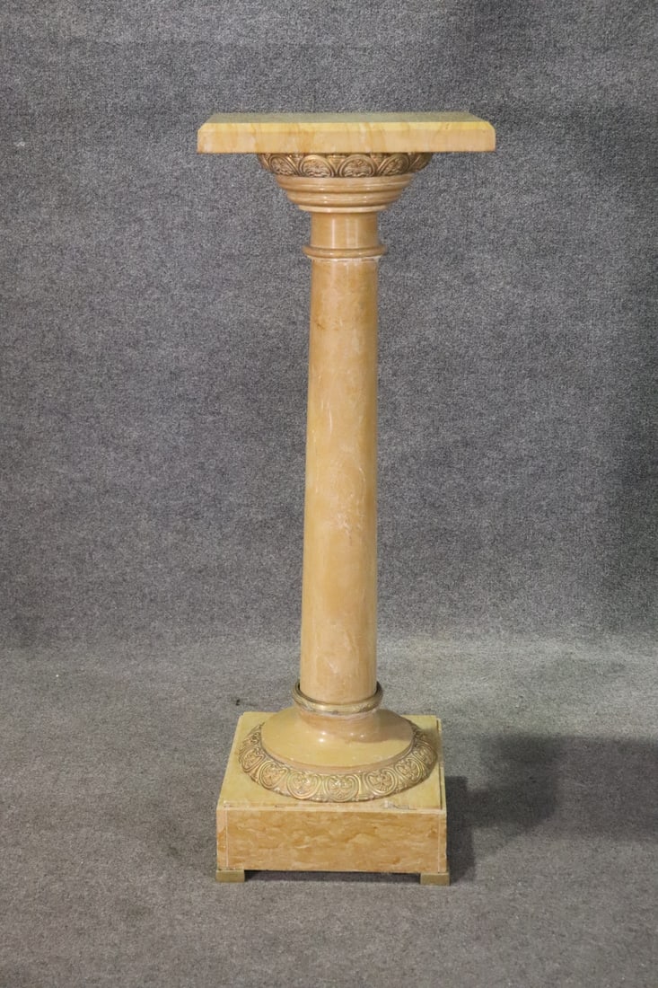 2 PIECE MARBLE TOP PEDESTAL (1 of 15)