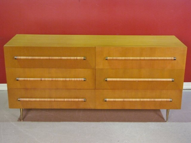 ROBSJOHN GIBBINGS for WIDDICOMB DOUBLE DRESSER: Excellent condition. 32"h. x 68"w. x 21 1/2"d.