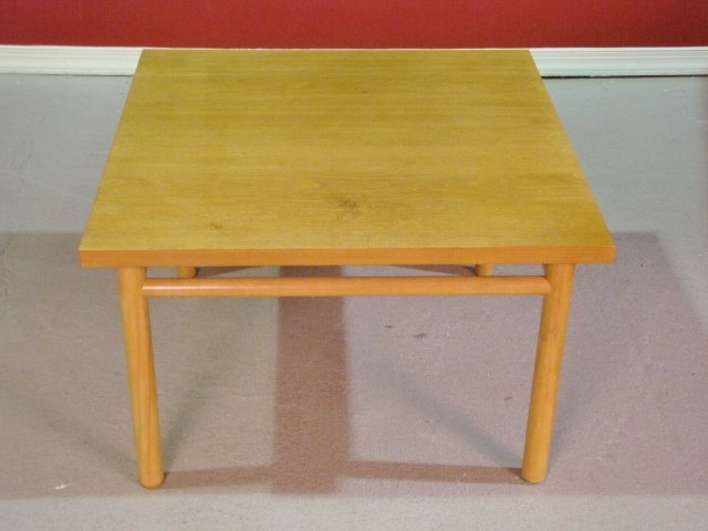 ROBSJOHN GIBBINGS for WIDDICOMB SQUARE LAMP TABLE: Excellent condition. 20 1/2"h. x 32" square.