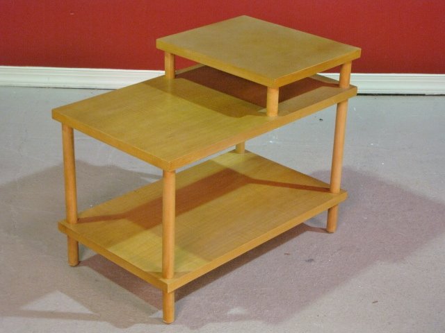 ROBSJOHN GIBBINGS for WIDDICOMB STEP TABLE: Excellent condition. 23 3/4"h. x 18"w. x 30"d.