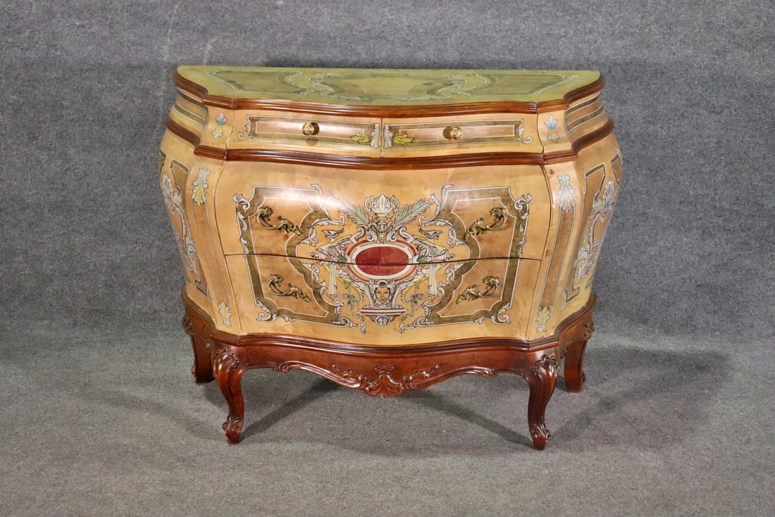 PAINT DECORATED BOMBAY FORM ITALIAN COMMODE (1 of 20)