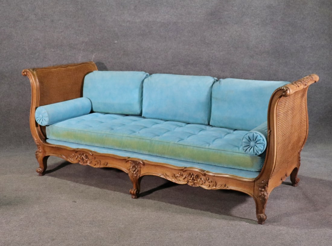 FRENCH LOUIS XV STYLE CANE DAY BED (1 of 15)
