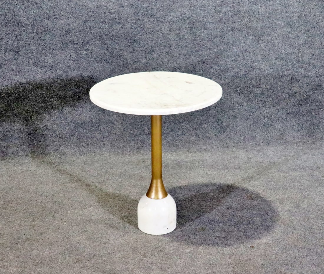 ITALIAN MARBLE END TABLE (1 of 8)