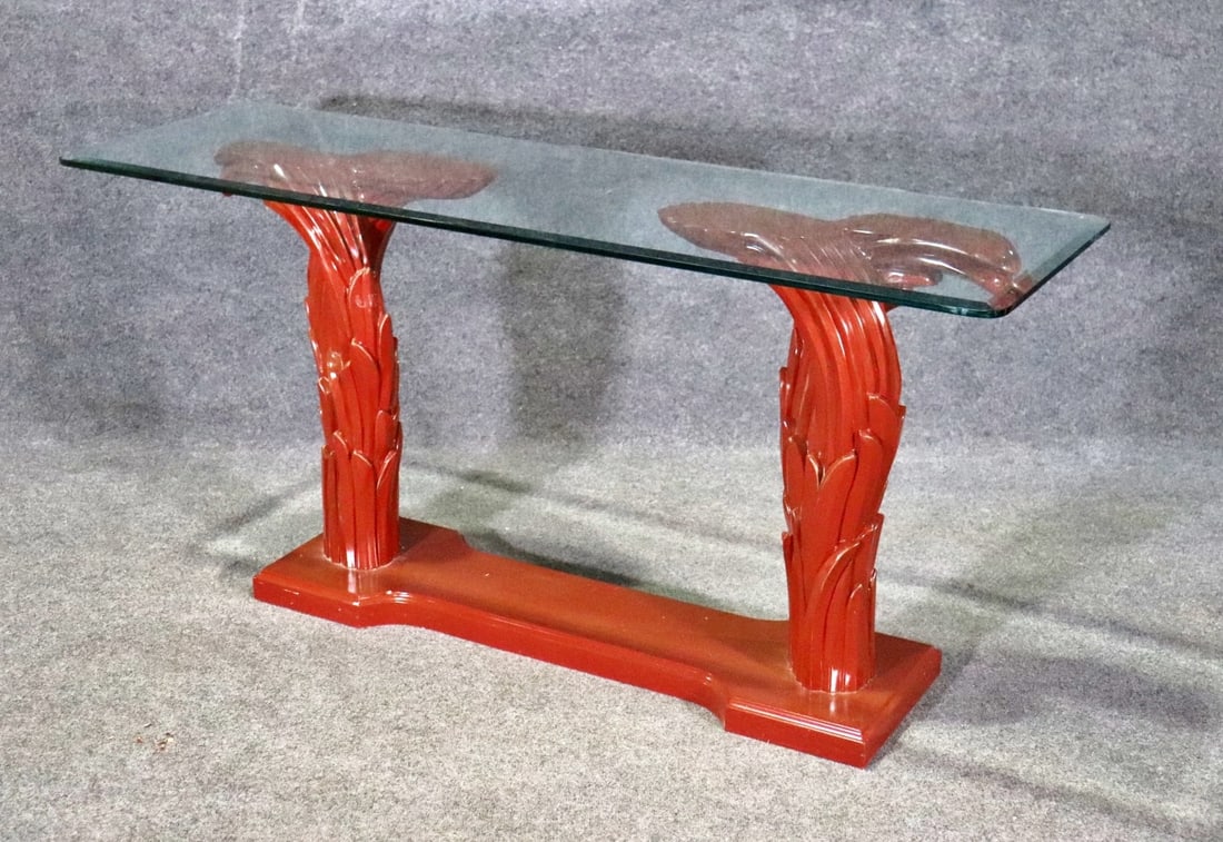 GLASS TOP CONSOLE MANNER SERGE ROCHE (1 of 9)