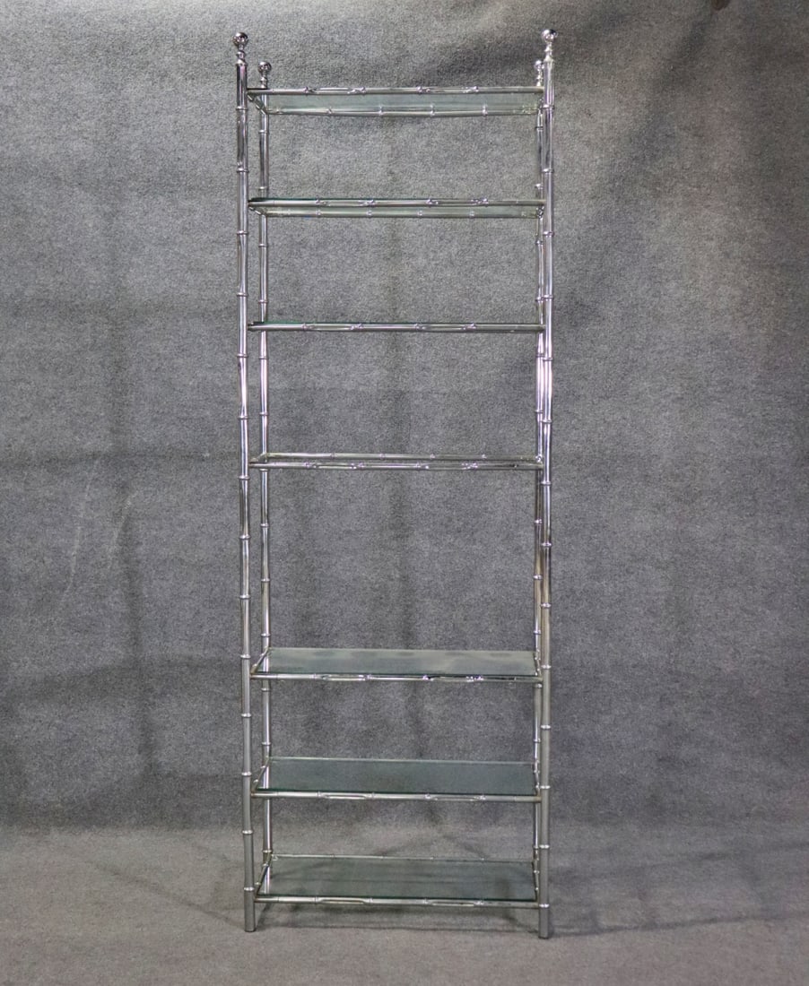 METAL FAUX BAMBOO ETAGERE (1 of 8)