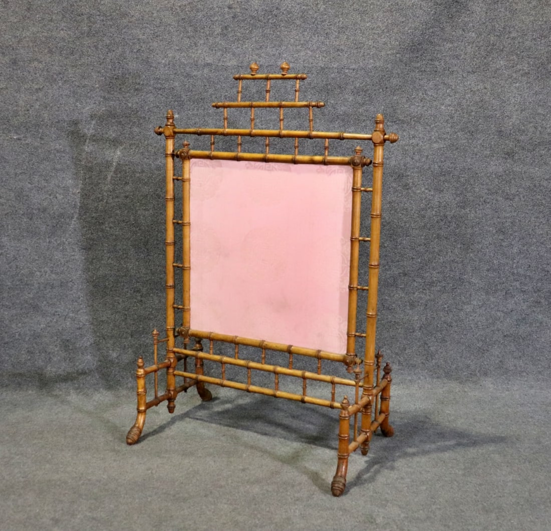 R J HORNER STYLE FAUX BAMBOO FIRE SCREEN (1 of 10)