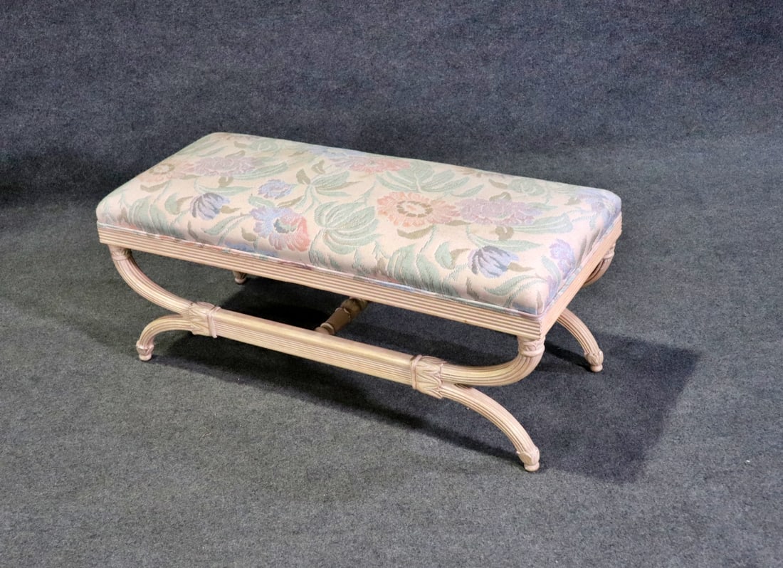 DISTRESSED PAINTED WINDOW BENCH (1 of 9)