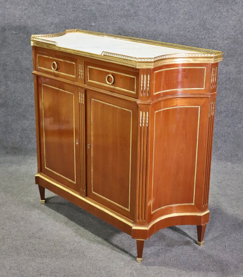 CUSTOM MAISON JANSEN STYLE MARBLE TOP COMMODE (1 of 16)