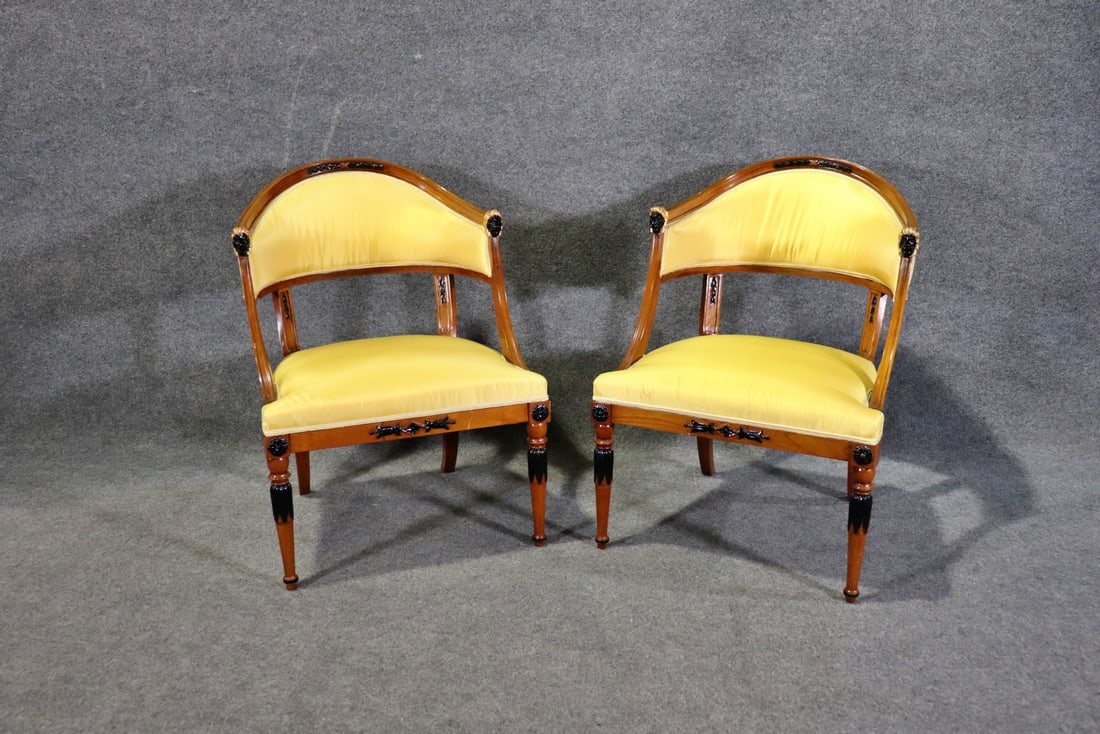 PAIR RUSSIAN STYLE FIRESIDE CHAIRS (1 of 17)
