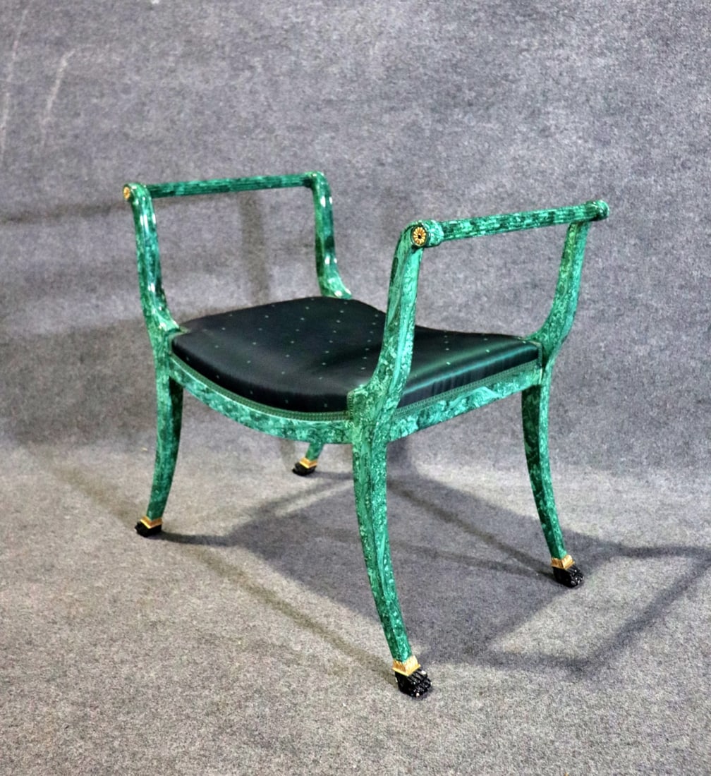 REGENCY STYLE CLAW FOOT BENCH (1 of 8)