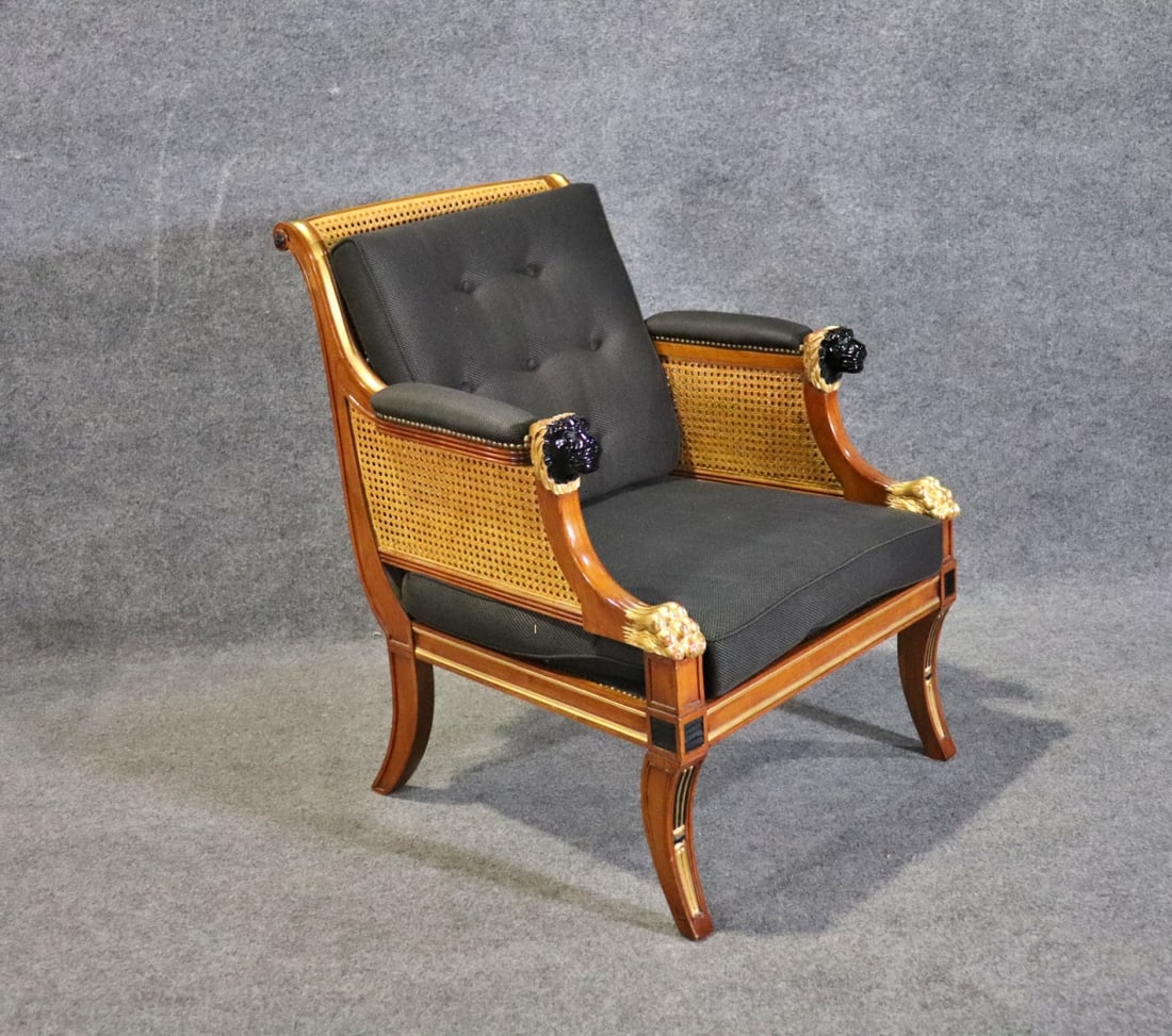 GEORGIAN STYLE CANE BACK LOUNGE CHAIR (1 of 12)