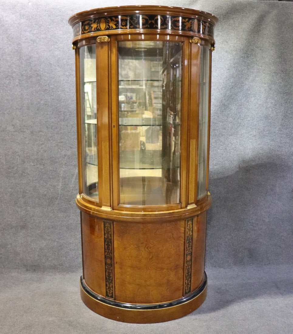 REGENCY STYLE 2 PIECE CURIO CABINET (1 of 12)