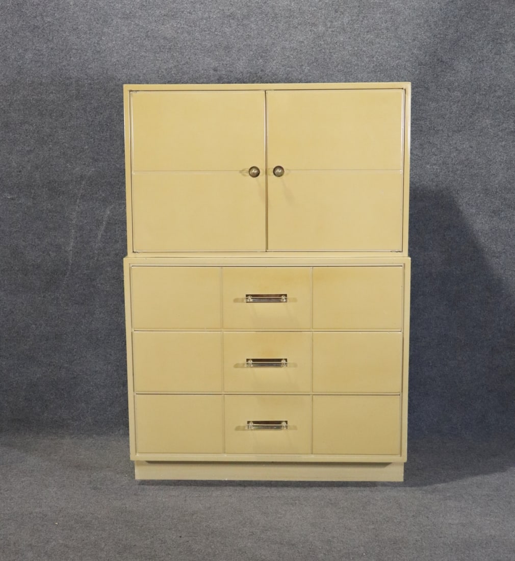 TOMMI PARZINGER FOR CHARAK FURNITURE TALL 2 PC CHEST ON CHEST (1 of 14)