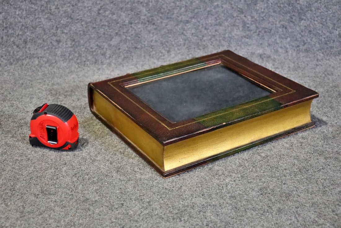 LEATHER BOOKFORM JEWELRY BOX ATTRIBUTED MAITLAND SMITH (1 of 8)