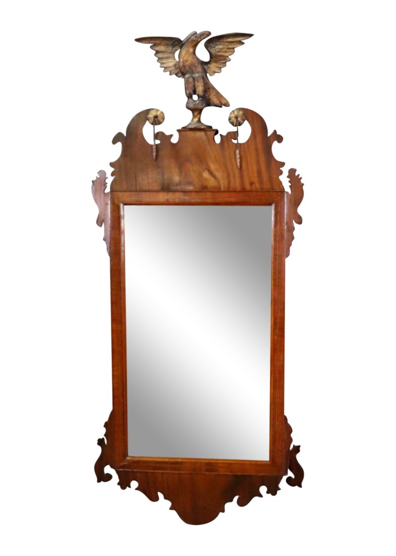 ANTIQUE AMERICAN EAGLE WALL HANGING MIRROR (1 of 11)