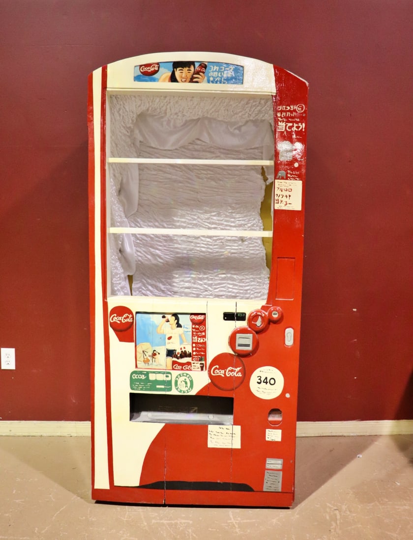 VINTAGE COKE STYLE SCULPTURE CABINET BY ERIC KPAKPO  ADOTEY OF GAHNA (1 of 11)