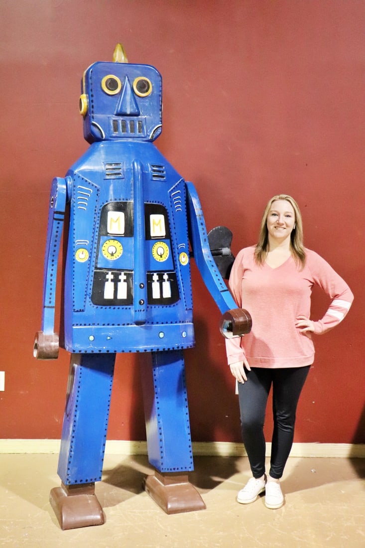 ROBOT SCULPTURE STORAGE CABINET BY ERIC KPAKPO  ADOTEY OF GAHNA (1 of 15)