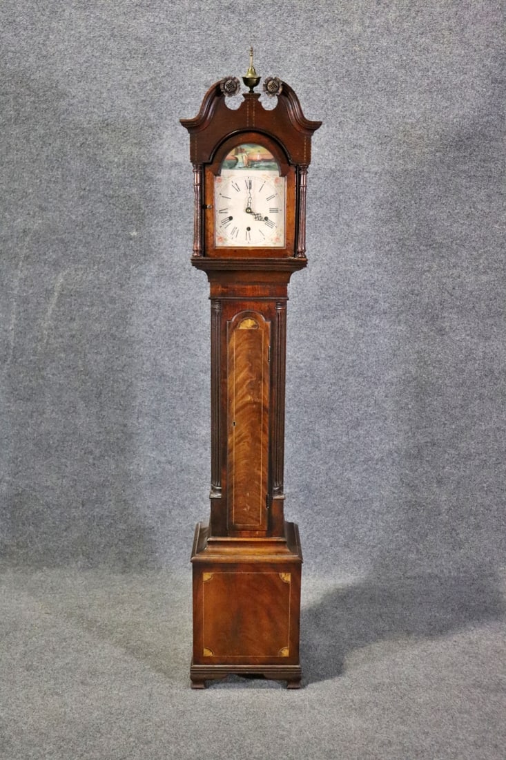 AMERICAN MAHOGANY GRANDDAUGHTER CLOCK (1 of 9)